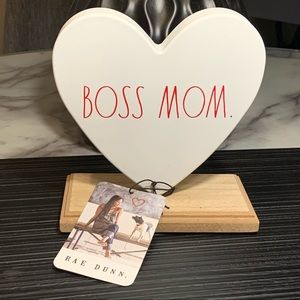 Rae Dunn Metal Heart “Boss Mom” Sign Mother’s Day